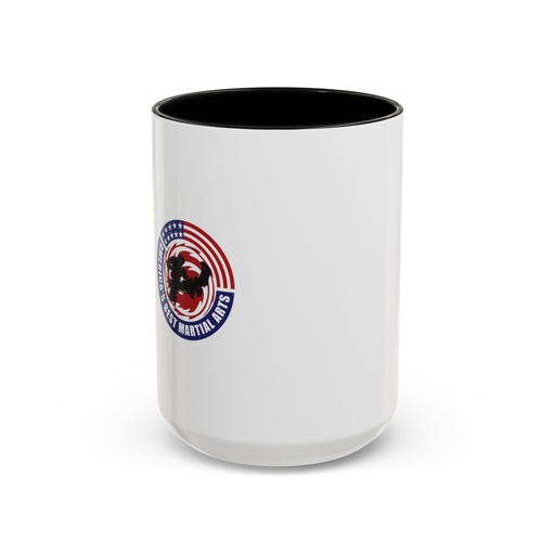 Patriotic Martial Arts Coffee Mug, 11oz/15oz, Perfect for Dojo Lovers, Gifts for Martial Artists, Coffee Lover's Pottery, USA Flag Design
